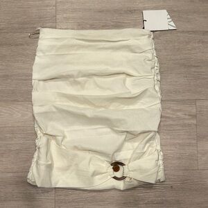 New Zara Cream Beachy Skirt